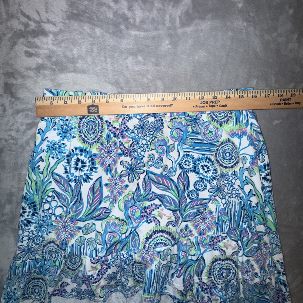 Fresh Produce Blue Floral Skort Skirt Shorts Women's Sz L Summer Activewear - Picture 4 of 9